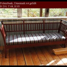 Polsterbank Daenemark rot gefasst Gustavian gustavianisch gustavianischer Stil